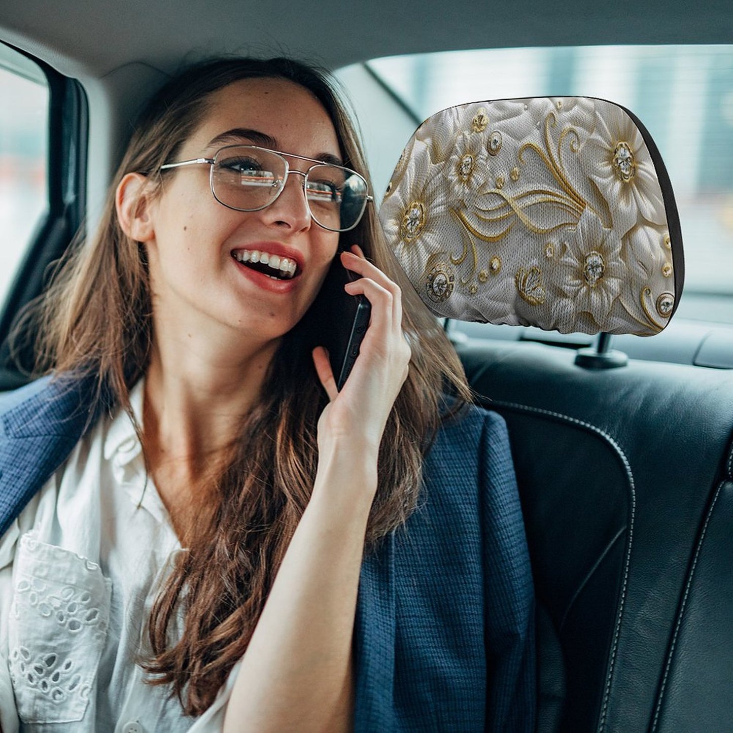 Custom Car Headrest Covers