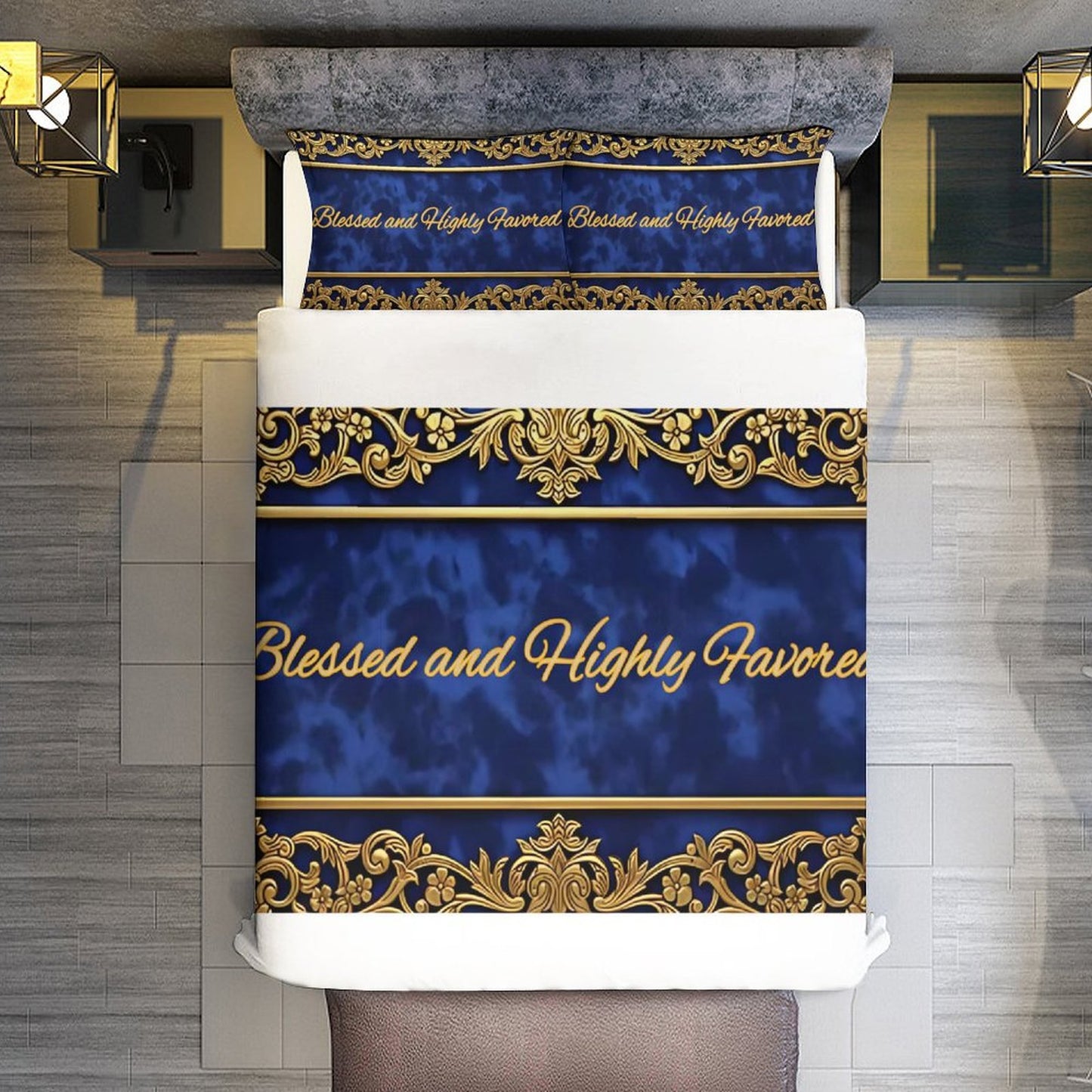 3-Piece Bedding Set-90"x90"/ 229x229cm (Dual-sided Printing)
