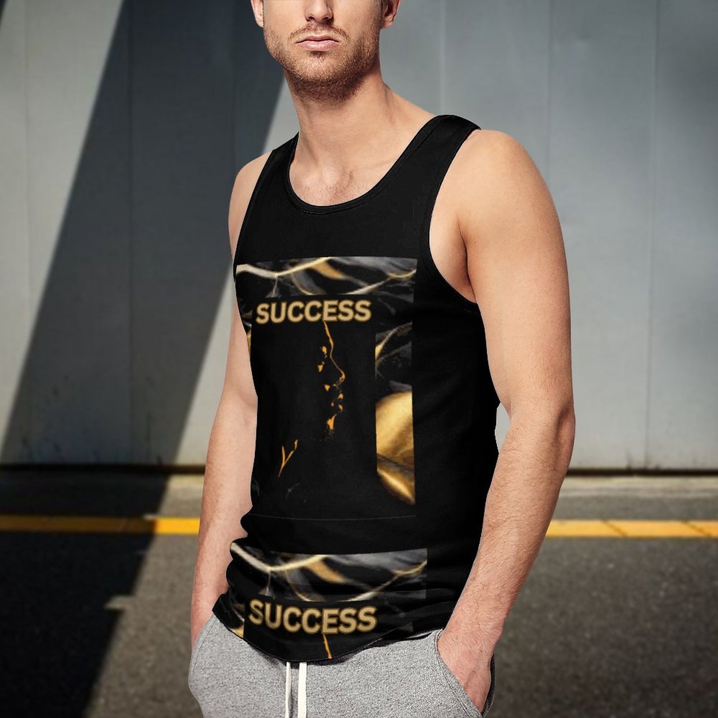 Men's Printed Vest BK (All-Over Printing)