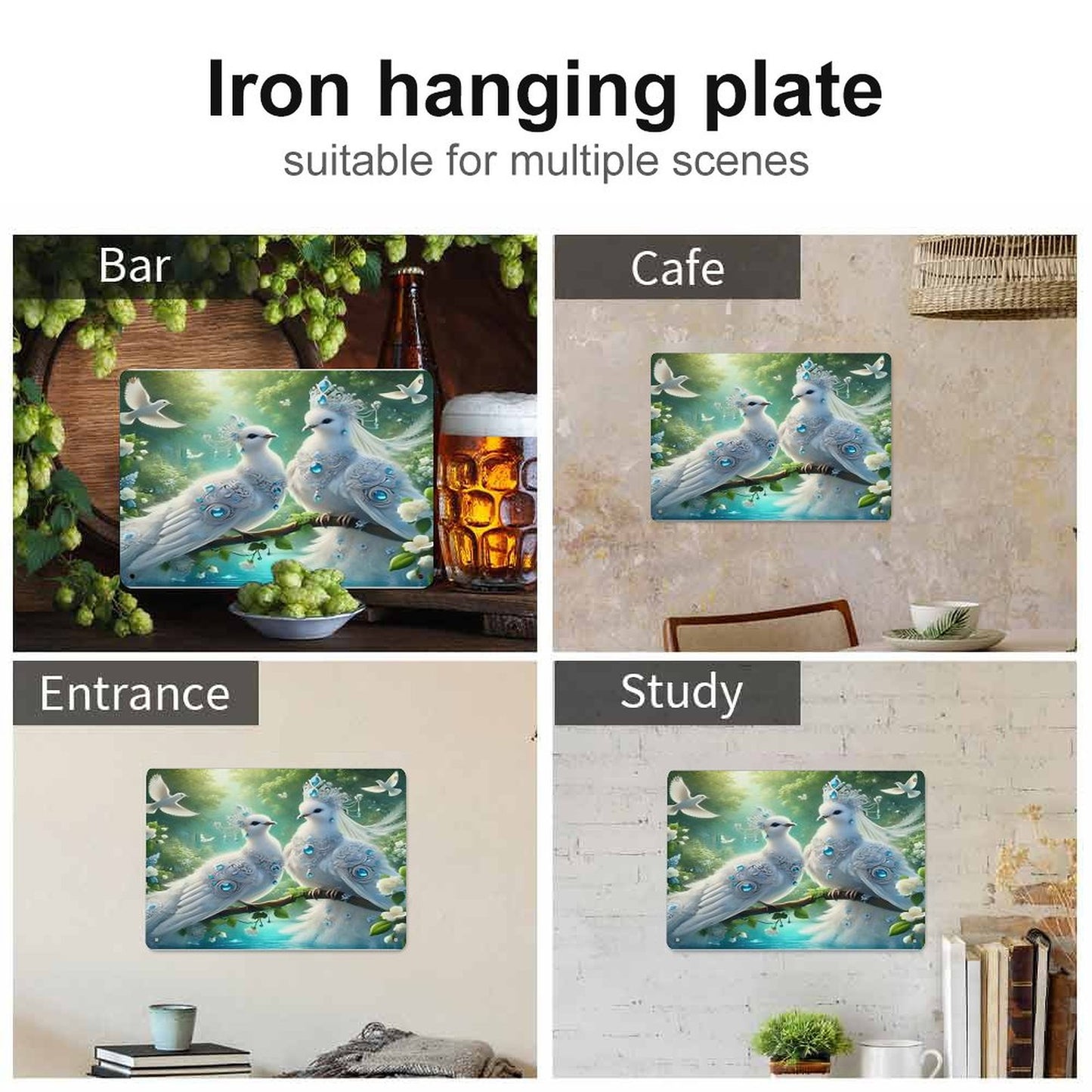 Horizontal Personalized Metal Wall Art Tin Sign-5.5"x7.9"/14x20cm