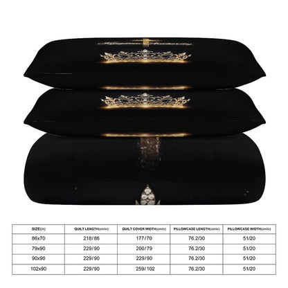 3-Piece Bedding Set-102"x90"/ 259x229cm (Dual-sided Printing)