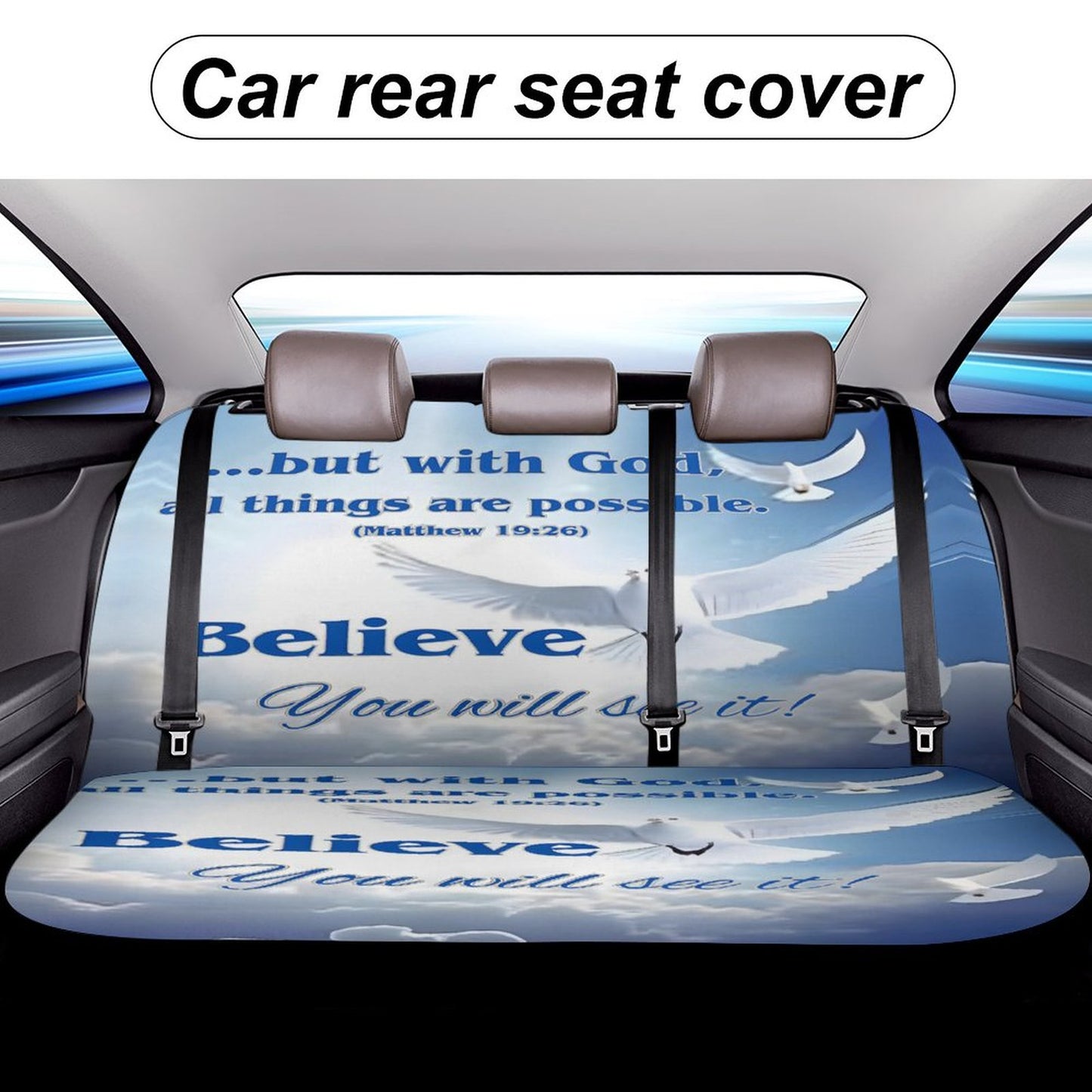Back Seat Cover for Cars-BELIEVE