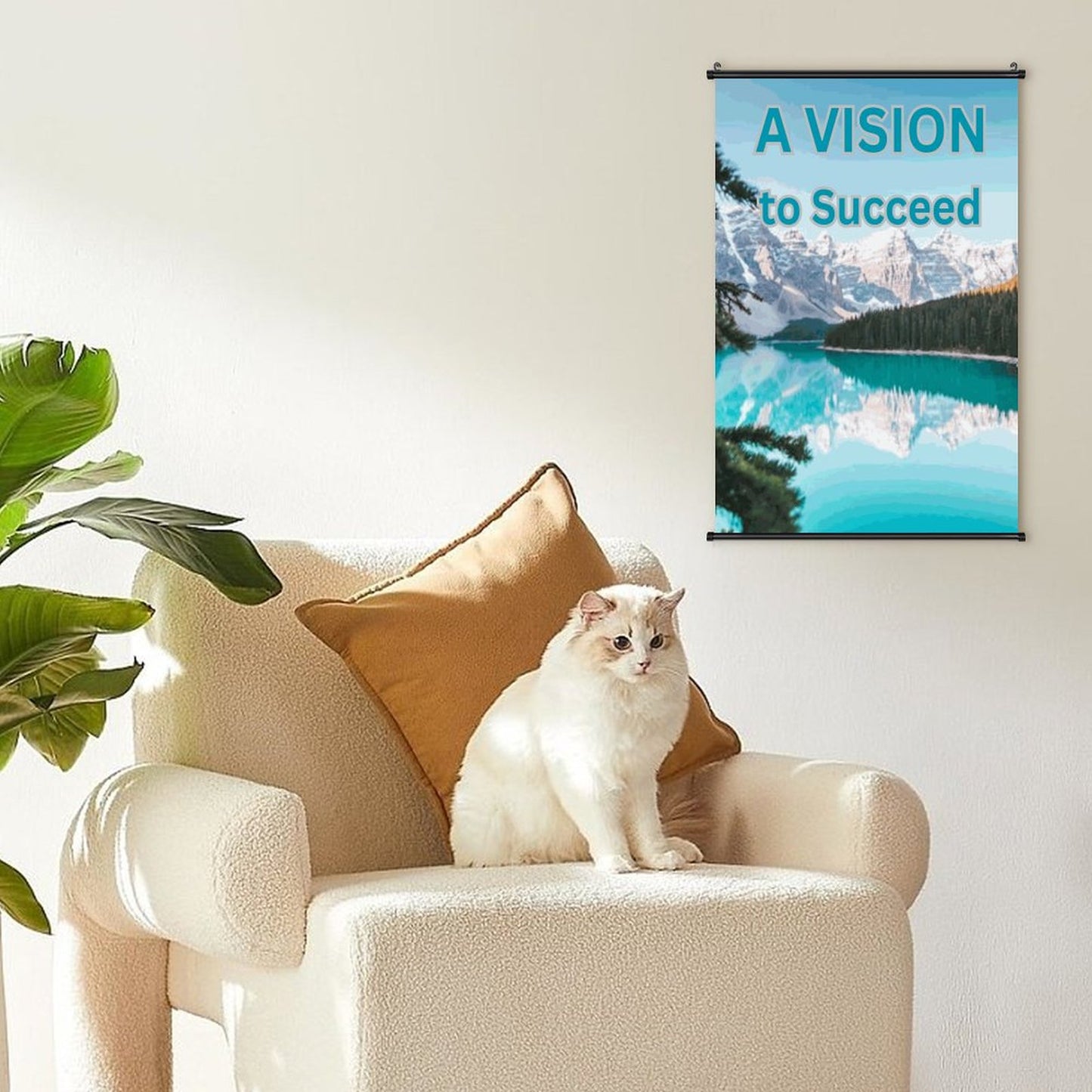 Canvas Hanging Poster with Scrolls-16"x24"/ 40x60cm