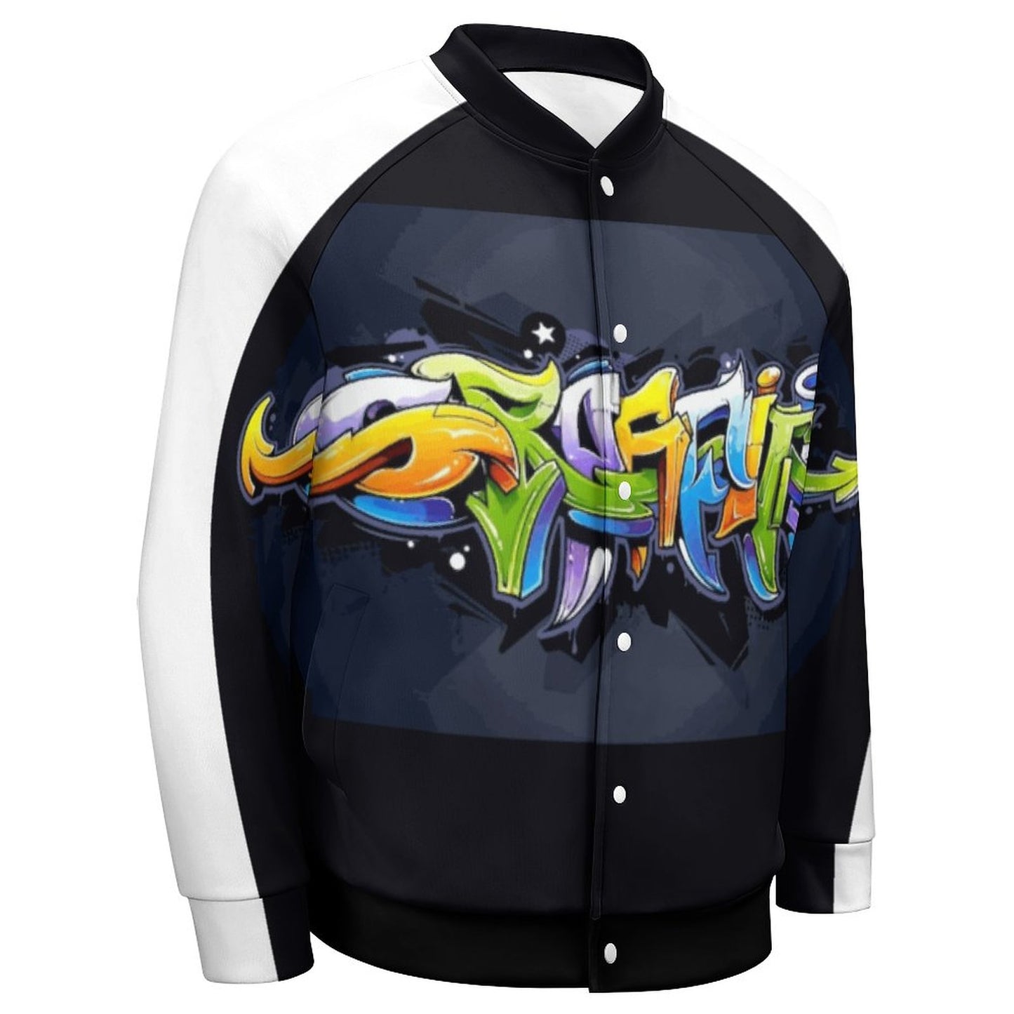 COLORFUL GRAFFITI Men's Baseball Jacket-*2XS-6XL