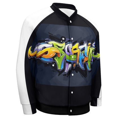 COLORFUL GRAFFITI Men's Baseball Jacket-*2XS-6XL