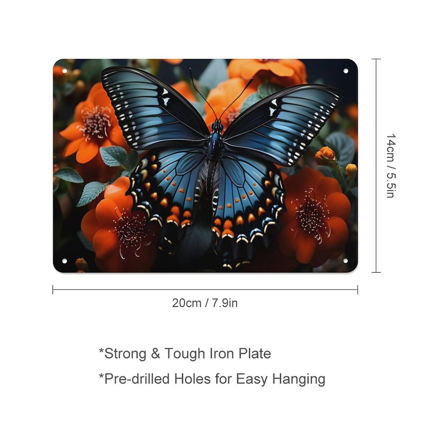 Horizontal Personalized Metal Wall Art Tin Sign-5.5"x7.9"/14x20cm