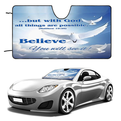 Car Cool with Sun Shades-BELIEVE