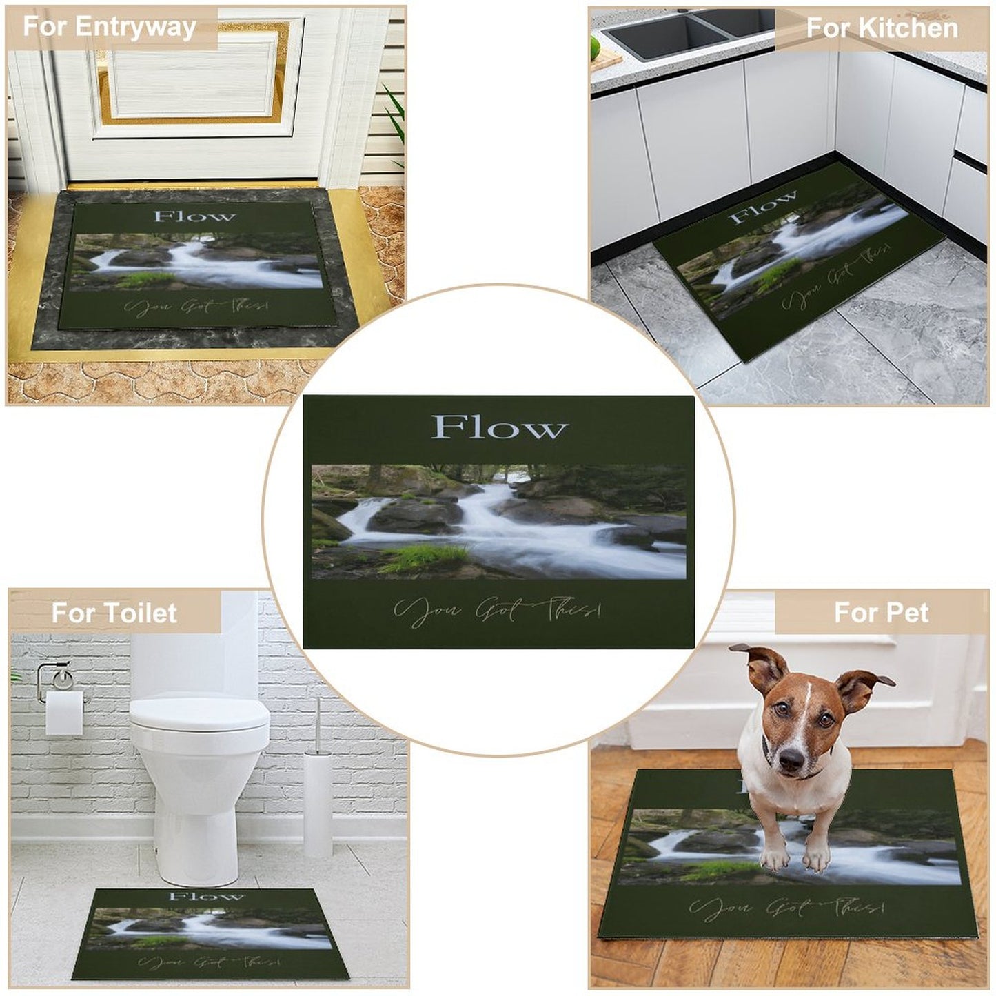 Crystal Velvet Bedroom Floor Mat