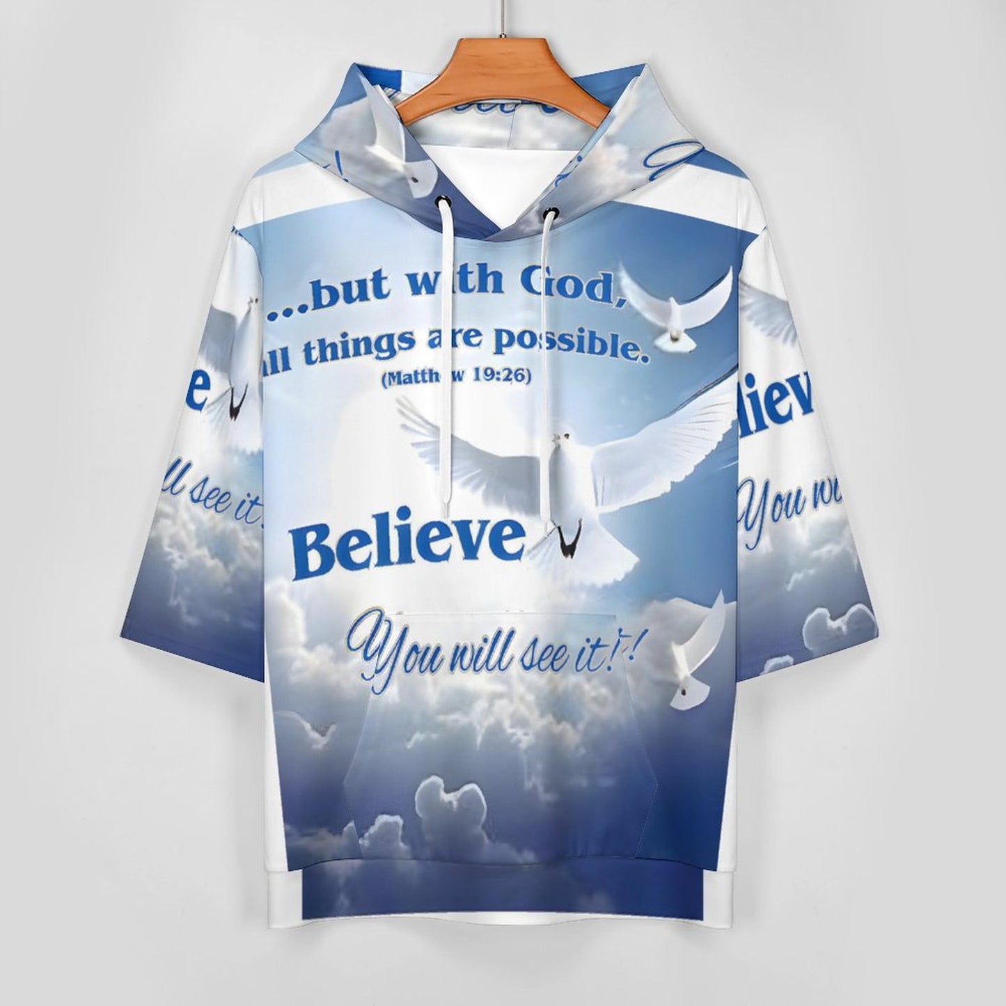 280gsm Half Sleeve Hoodie(All-Over Printing)
