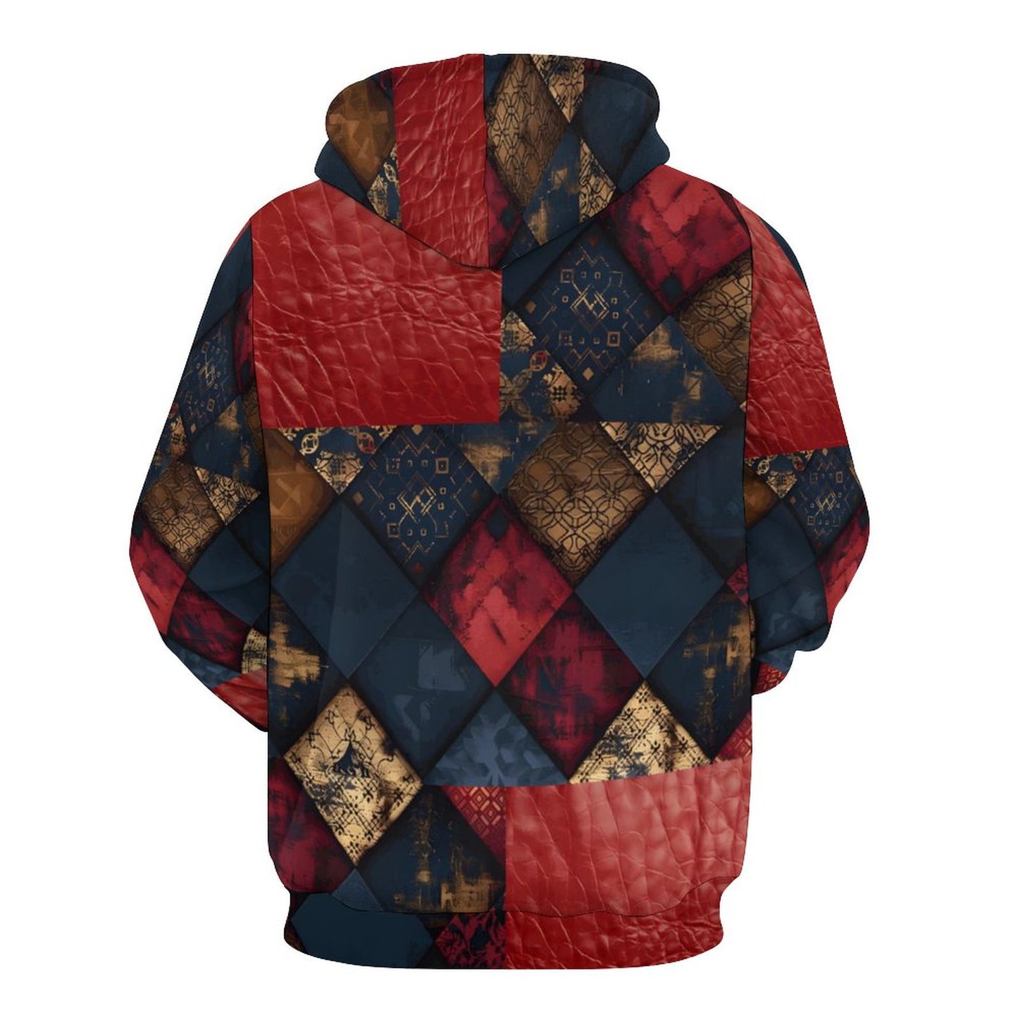 TRIANGLES & LEATHER Women's Hoodie with Double-layer Cap-SMALL-5XL