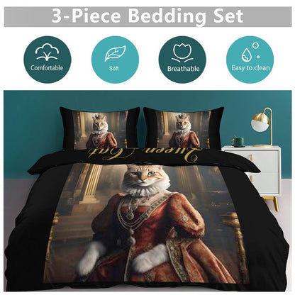 3-Piece Bedding Set-90"x90"/ 229x229cm (Dual-sided Printing)