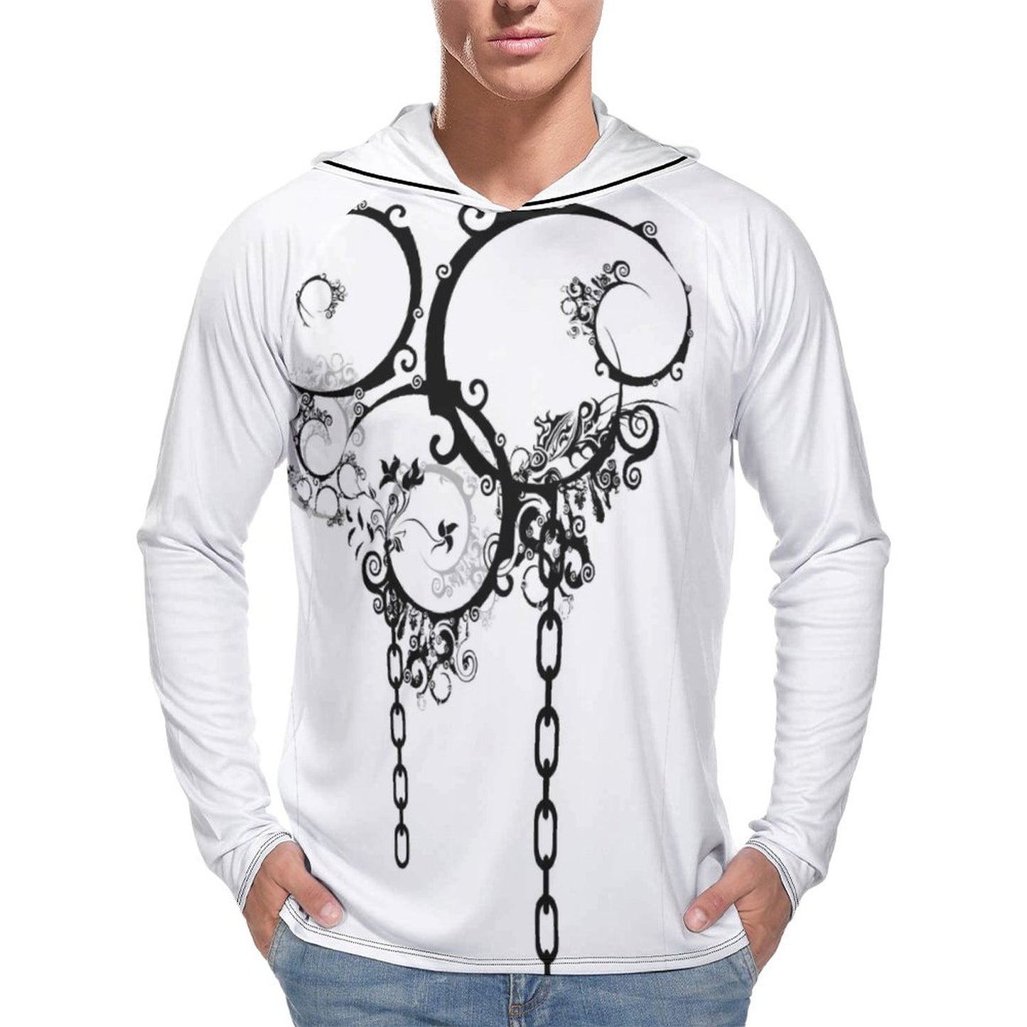 Men's Long Sleeve Hoodie NZ145 (All-Over Printing)