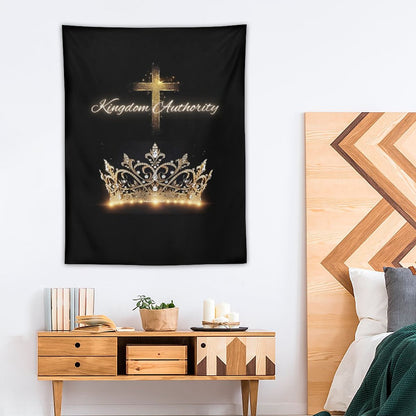 Wall Art with Vertical Tapestry