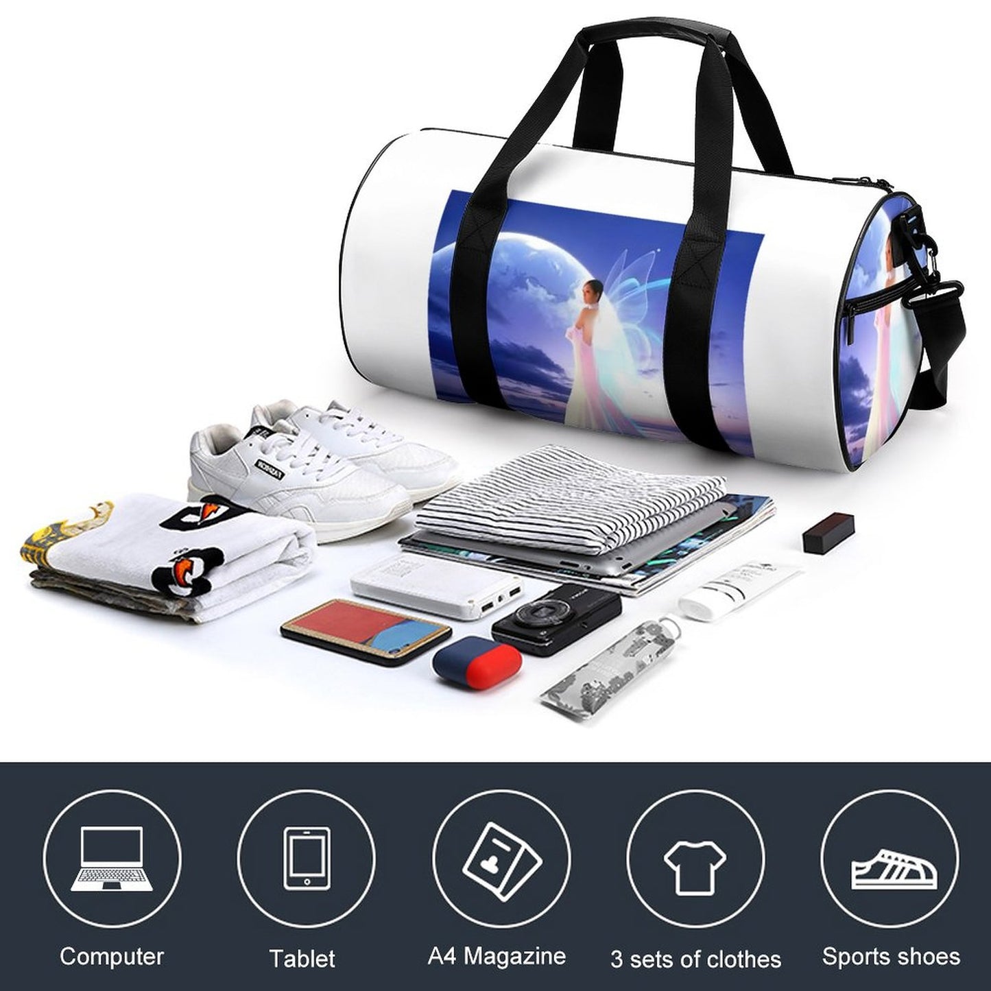 Cylindrical Gym Bag Q006