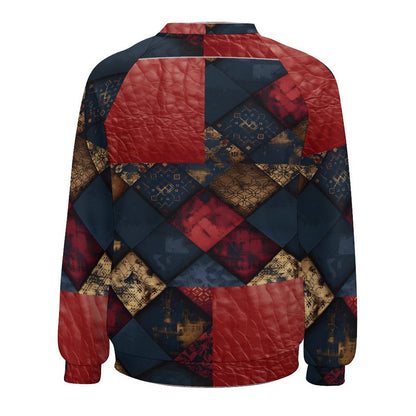 TRIANGLES & LEATHER Raglan Sweatshirt-SMALL-3XL