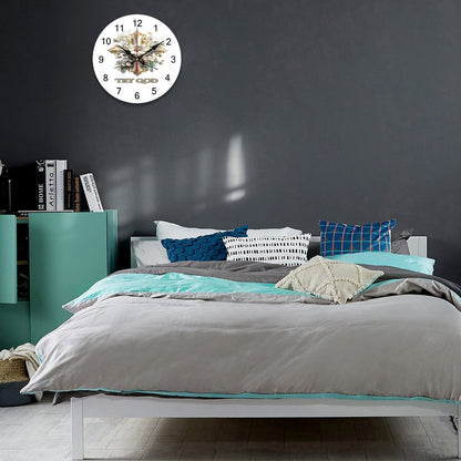 Concise Silent Wooden Wall Clock-9.84"x9.84"/ 25x25cm-TRY GOD