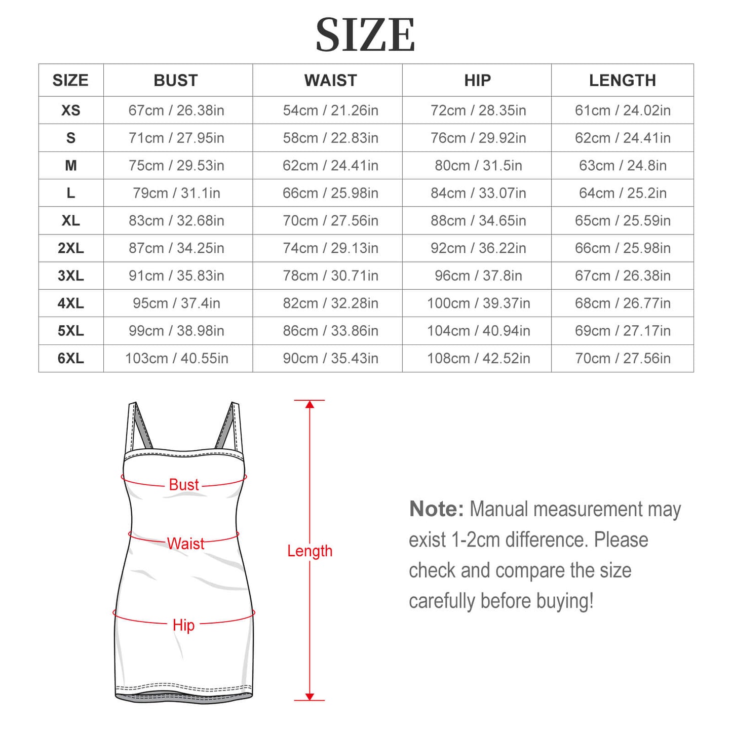 Slim Fit Spaghetti Strap Dress for Women(All-Over Printing)