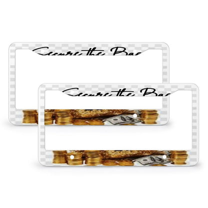 License Plate Frames with 4 Round Holes (1 Pair)
