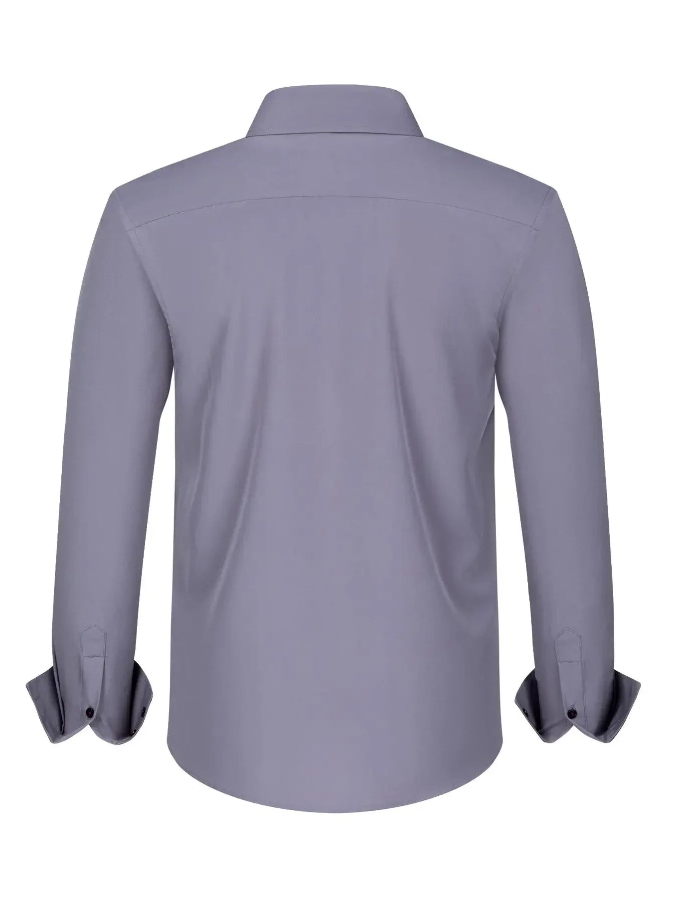 Men's Full Size Button-Down Casual Shirt with Contrast Cuffs Plus Size-*XS-3XL