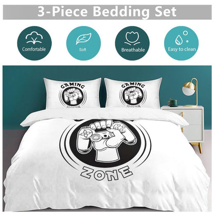 3-Piece Bedding Set-102"x90"/ 259x229cm (Dual-sided Printing)