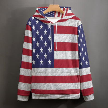 AMERICA Hoodie for Women with Double-layer Cap-SMALL-6XL