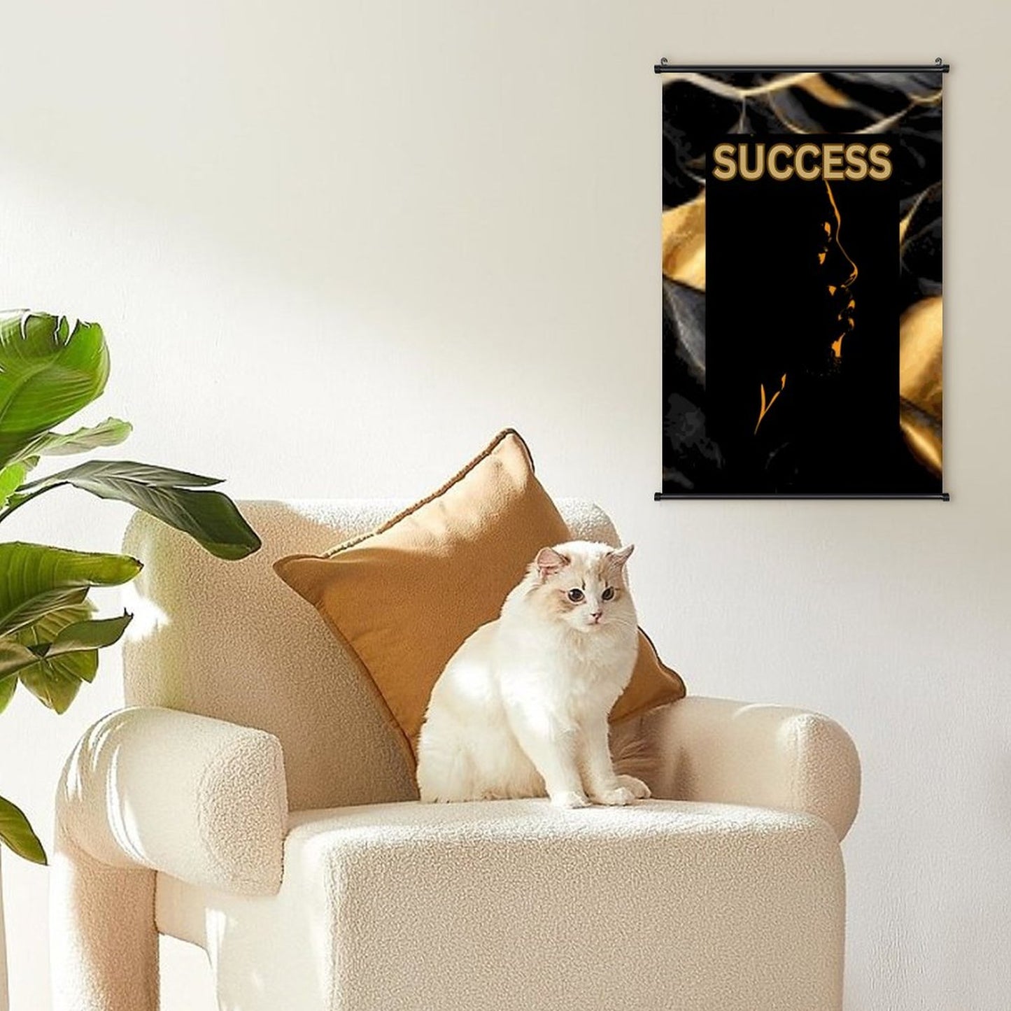 Canvas Hanging Poster with Scrolls-16"x24"/ 40x60cm