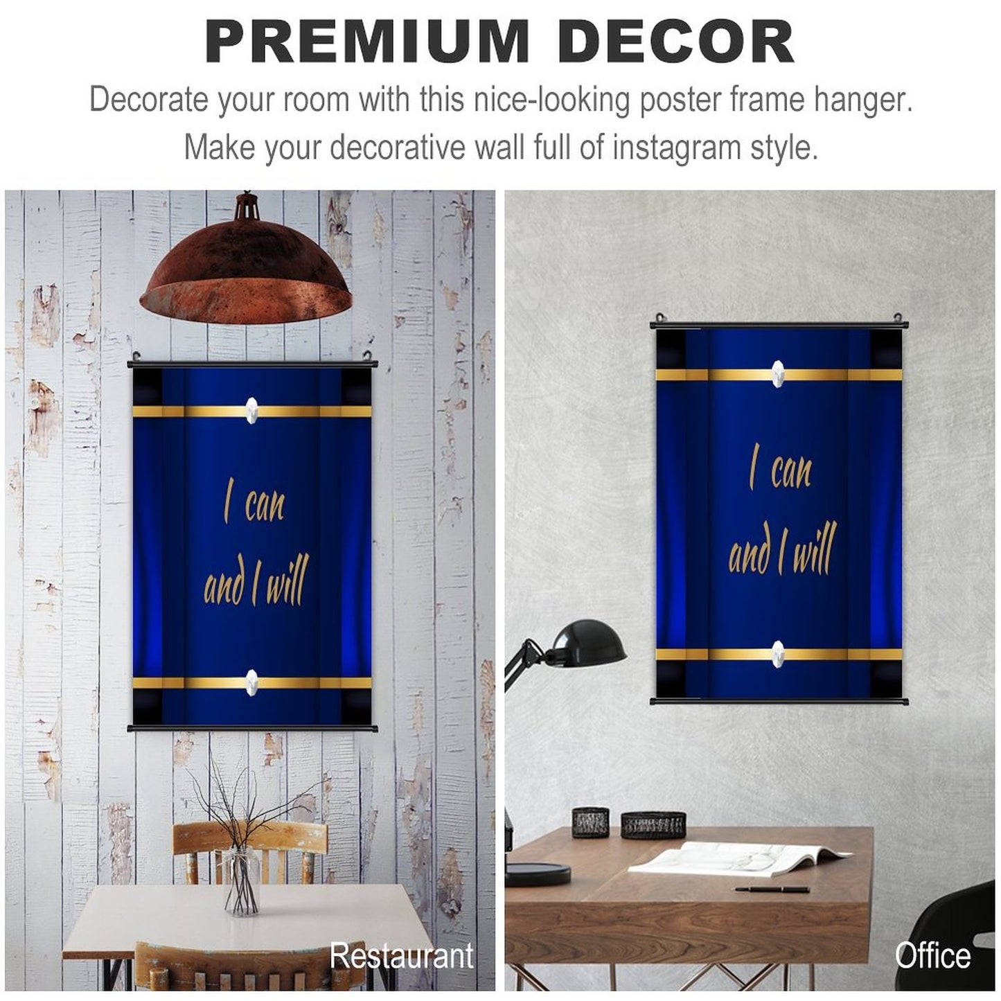 Canvas Hanging Poster with Scrolls-16"x24"/ 40x60cm