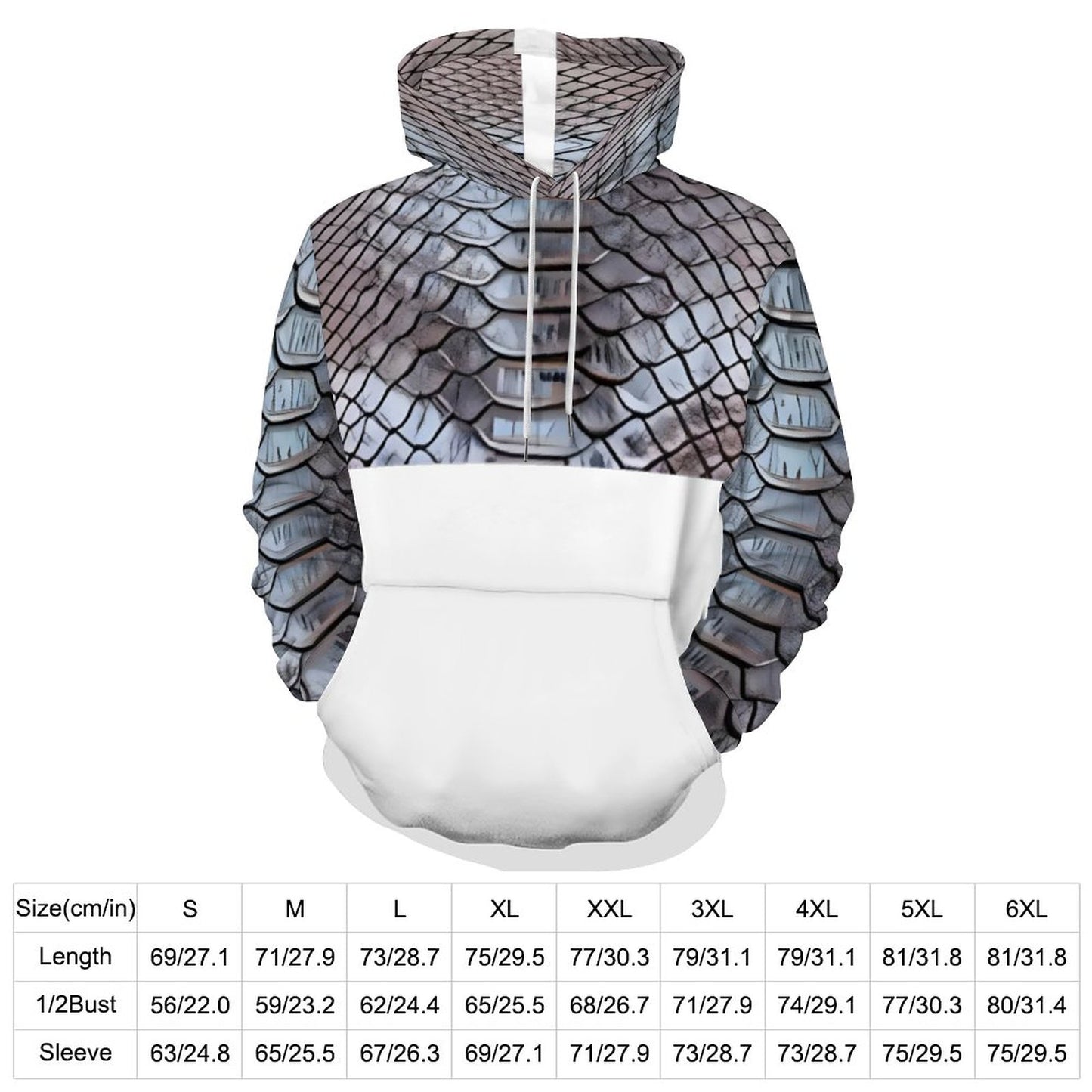 230gsm Men's Cool Hoodie with Double-layer Cap (All-Over Printing)