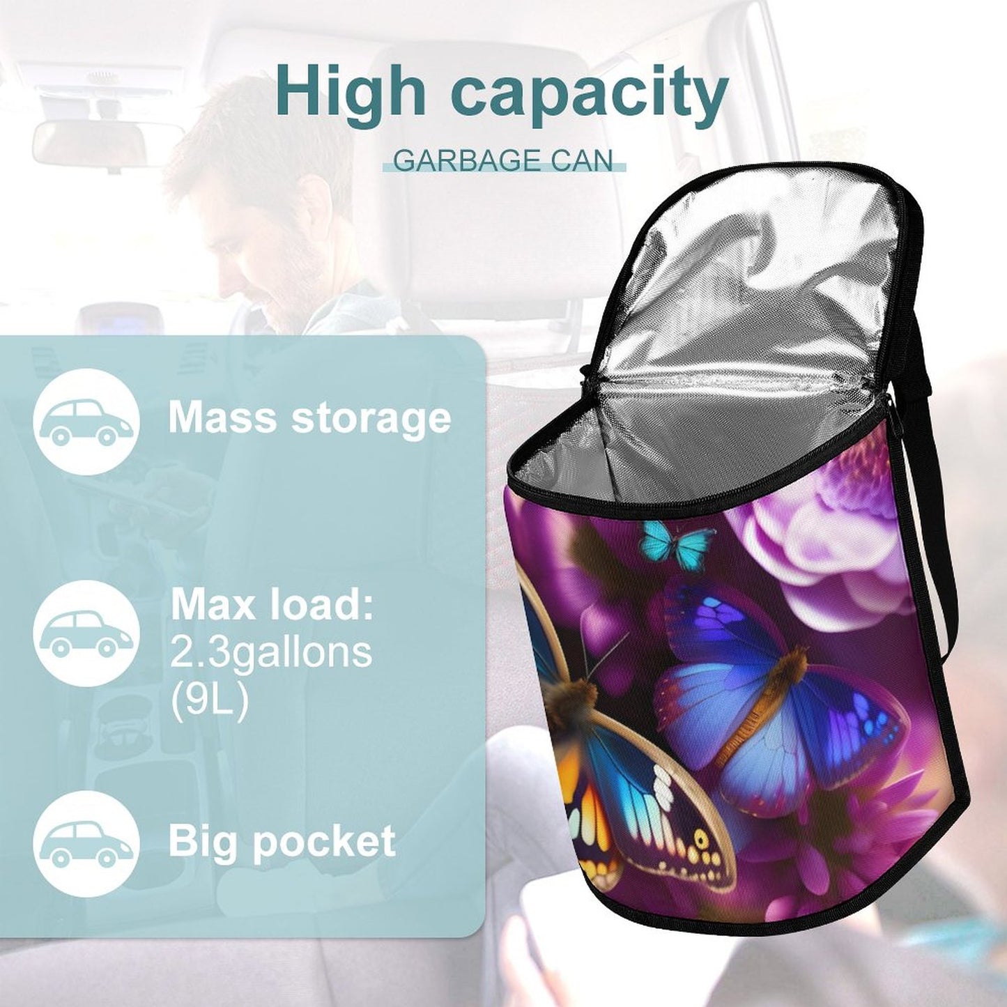 Collapsible Car Trash Bin