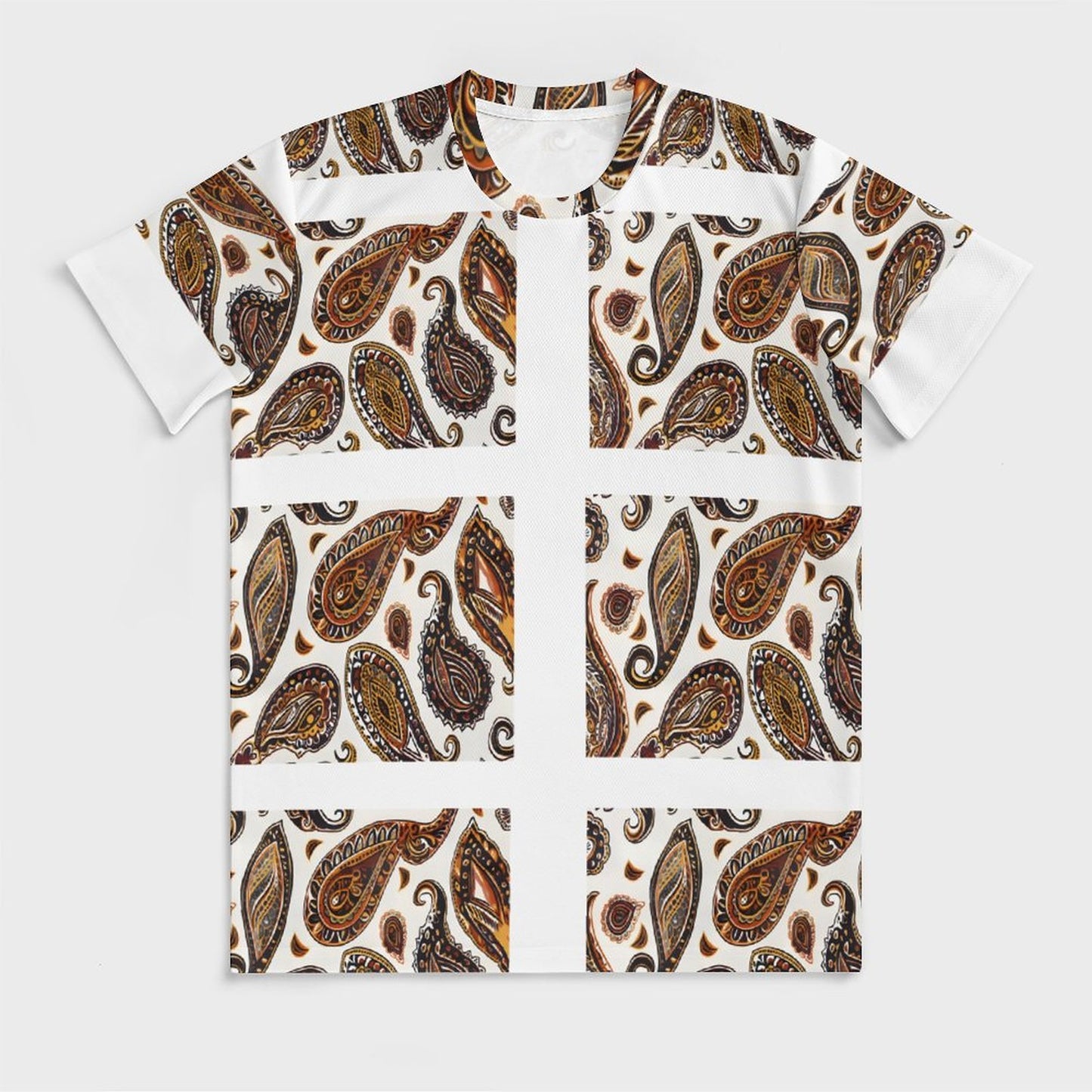 ORANGE PAISLEY Short Sleeve T-Shirt-*XS-6XL