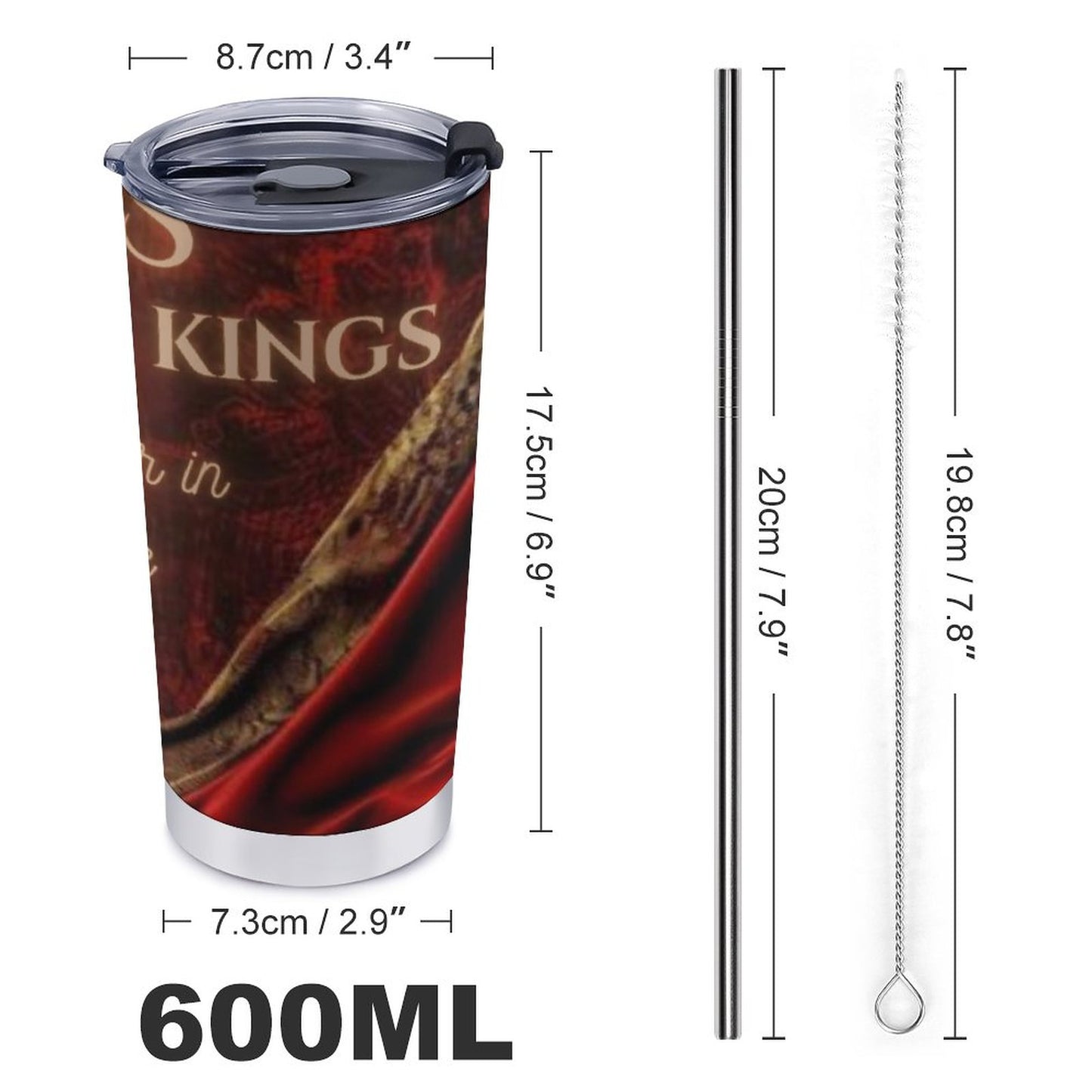 Car Travel Mug Set with Cleaning Kit (590ml/20oz)