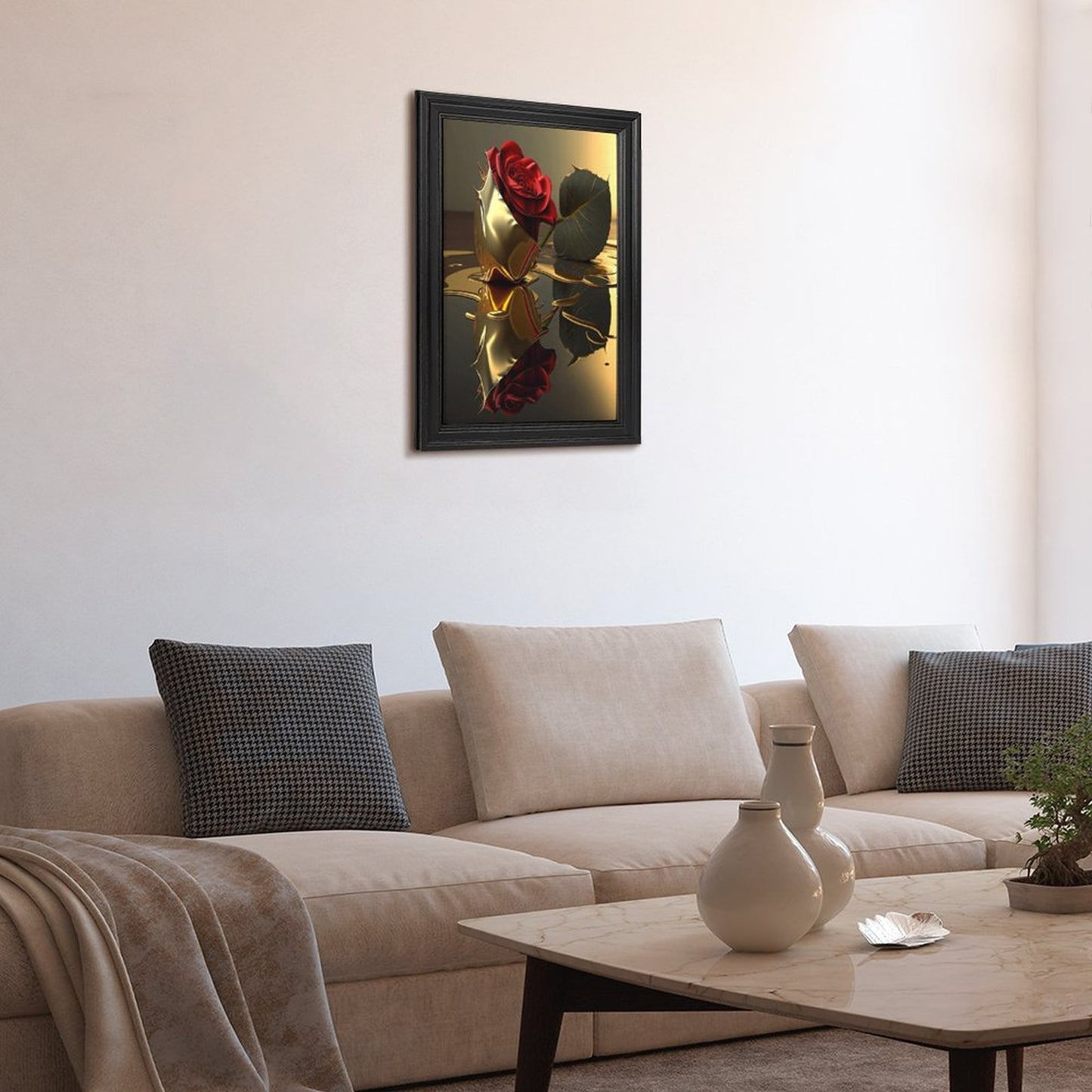 European Style-Framed Vertical Canvas Art Print-Minimalist Decor-16"×24"