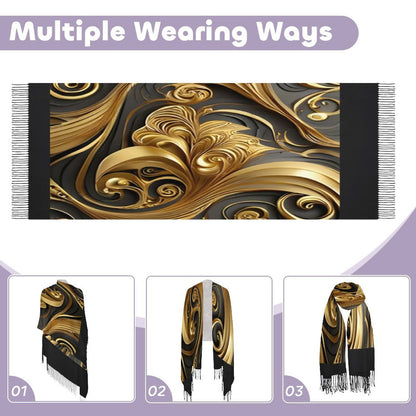 Cashmere-like Tassel Scarf (All-Over Printing)