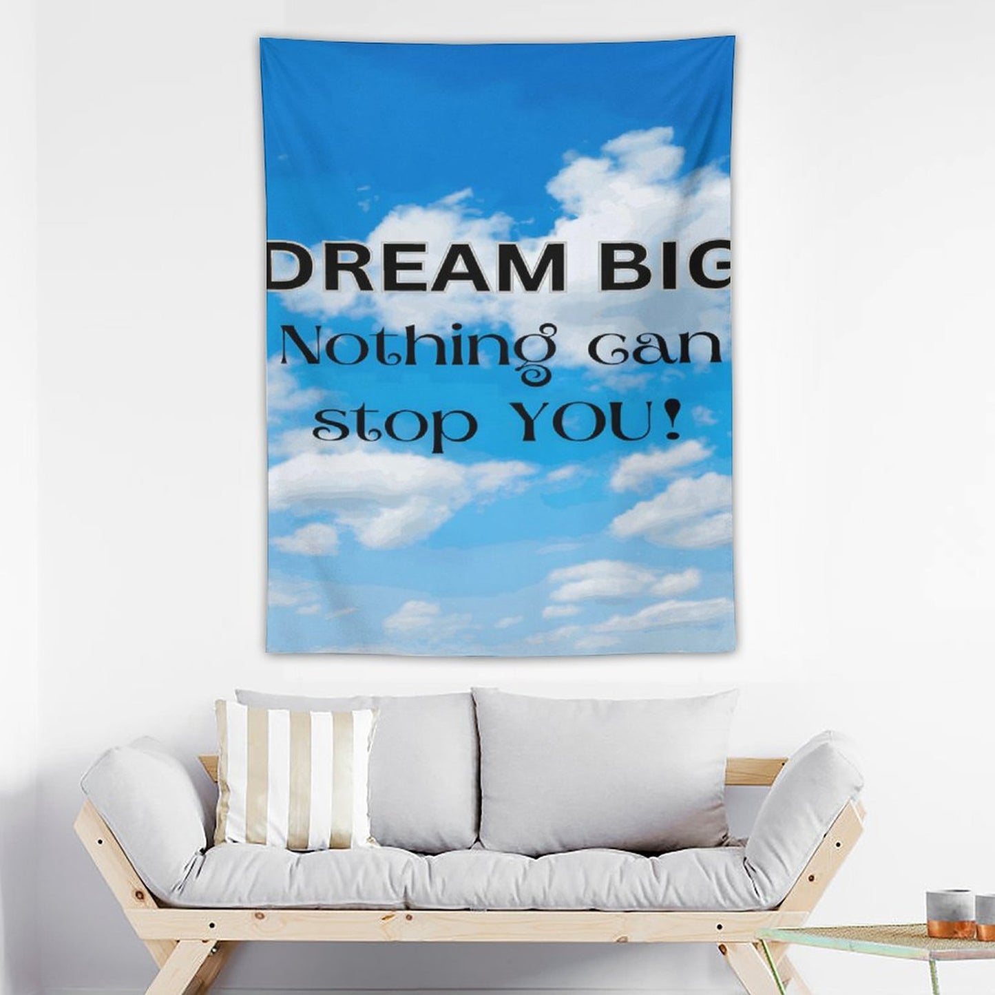Wall Art with Vertical Tapestry