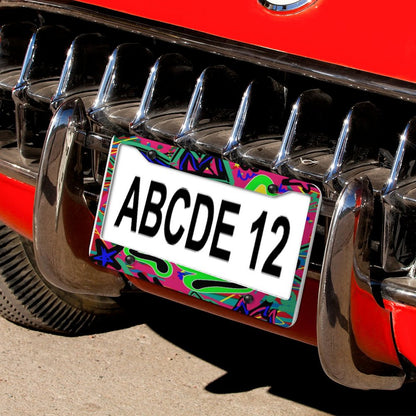 License Plate Frames with 4 Round Holes (1 Pair)
