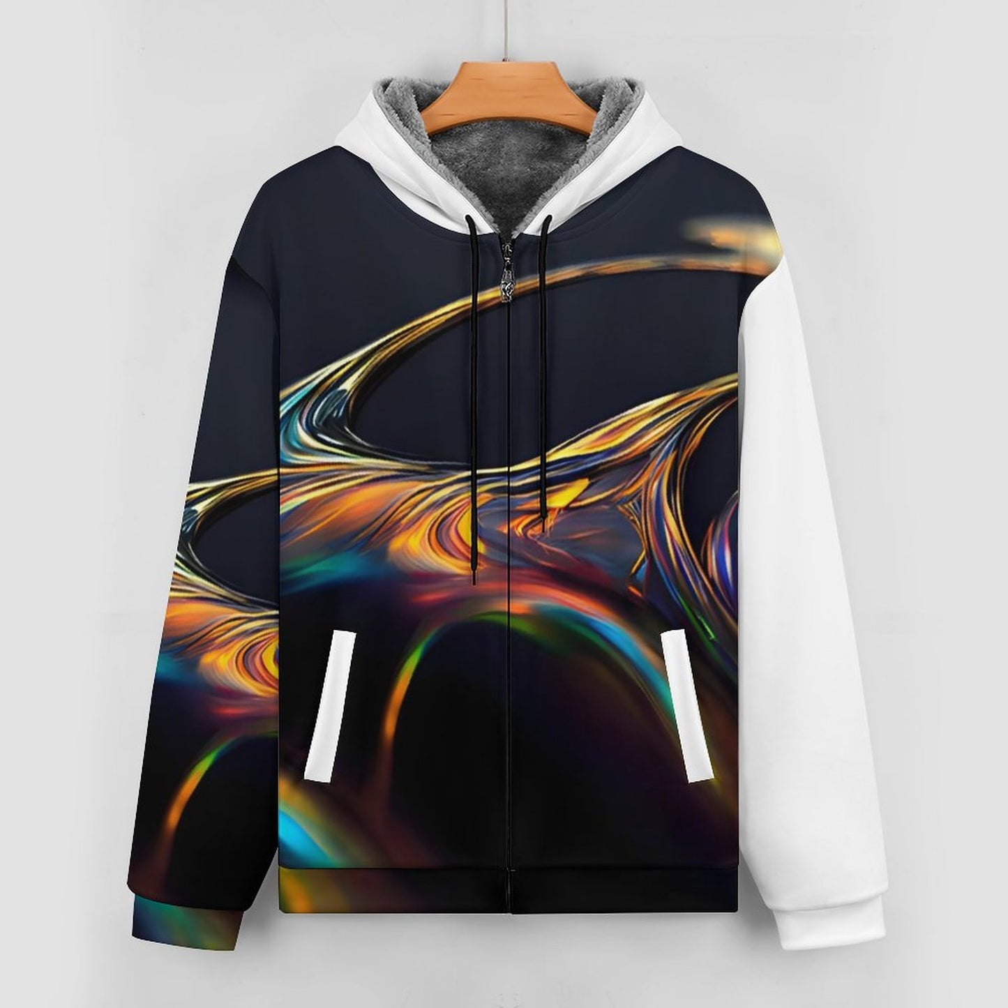 230gsm Full Zip up Hoodie with Plush Lining WZIP (All-Over Printing)