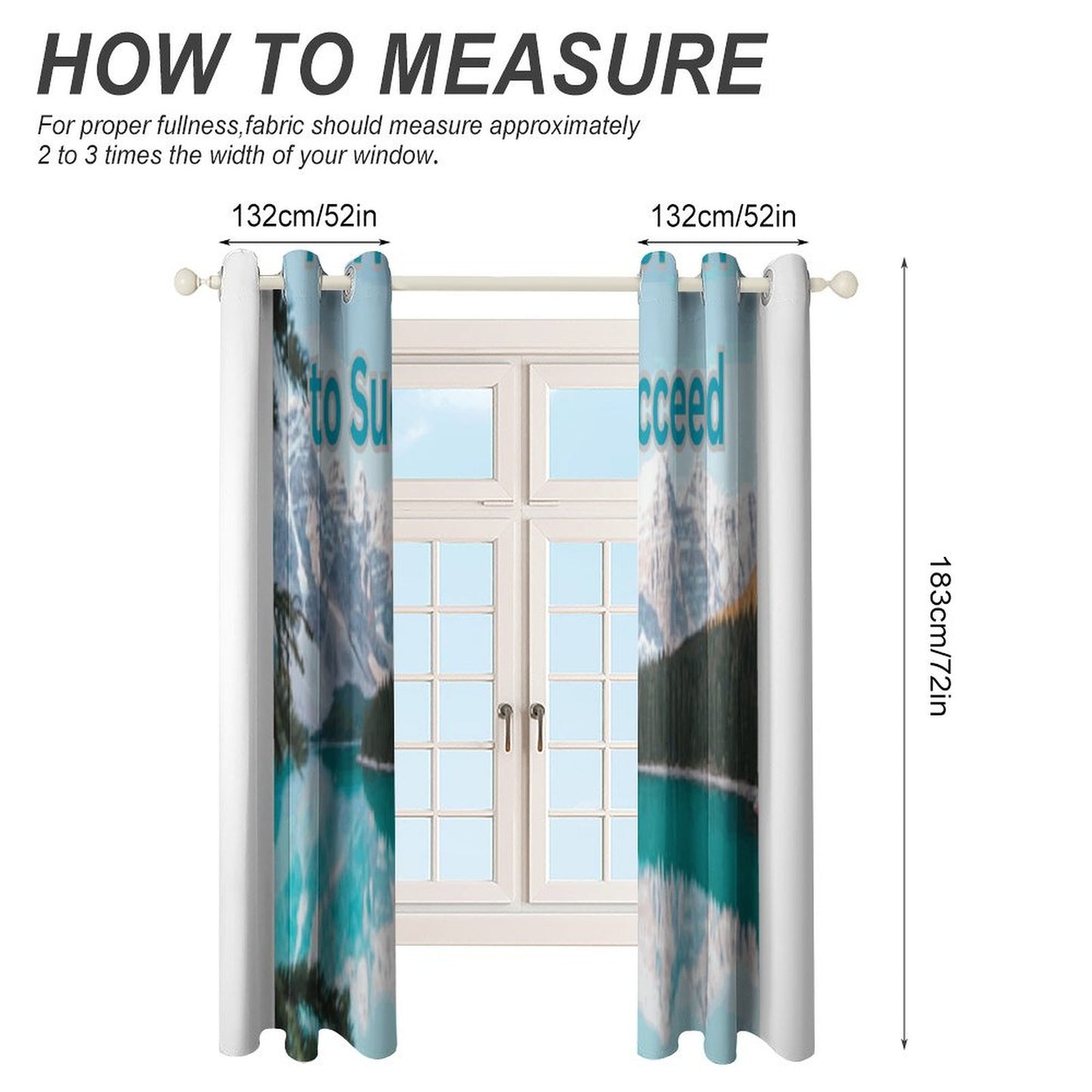Grommet Curtain-52"x72"/ 132x183cm