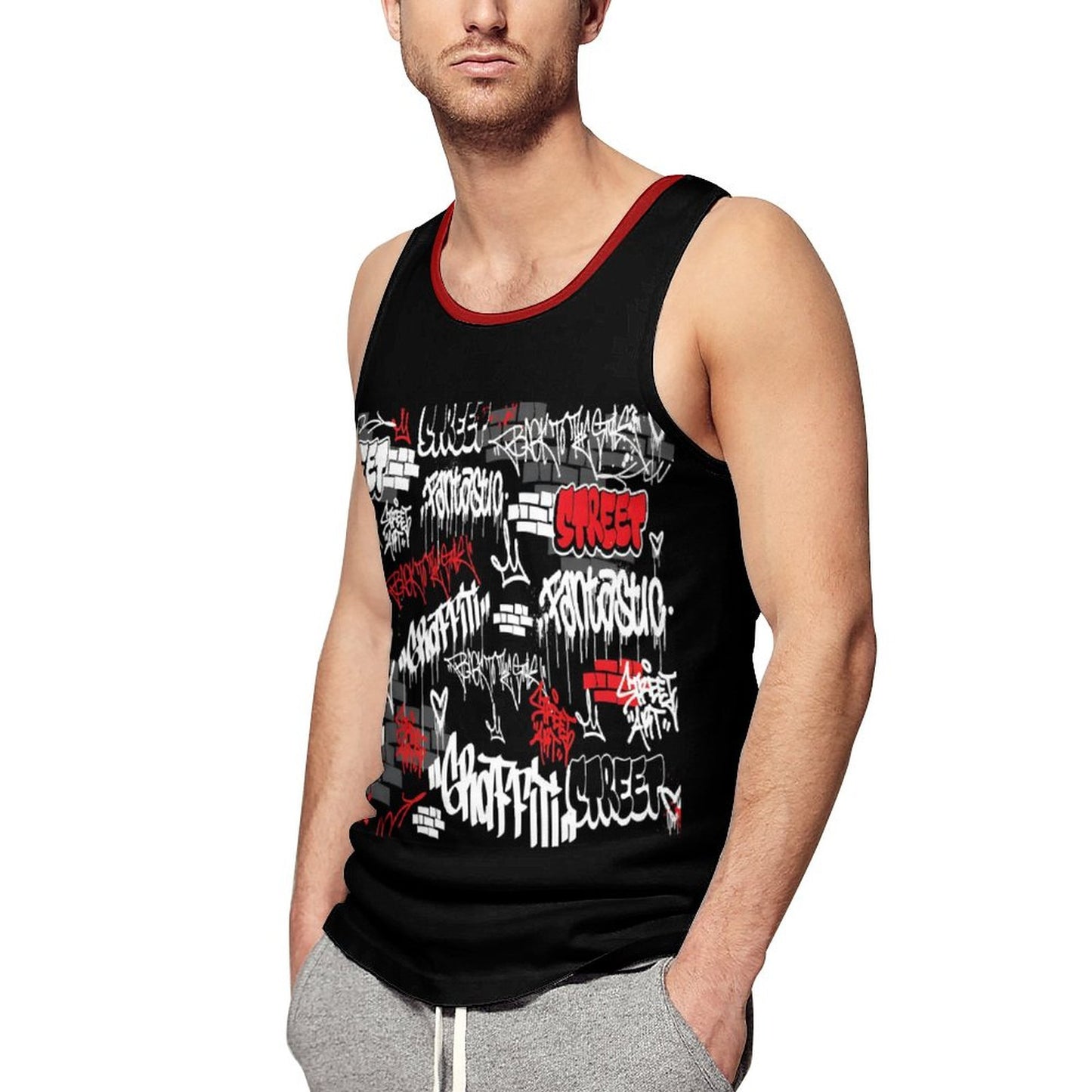 Men's Printed Vest BK (All-Over Printing)