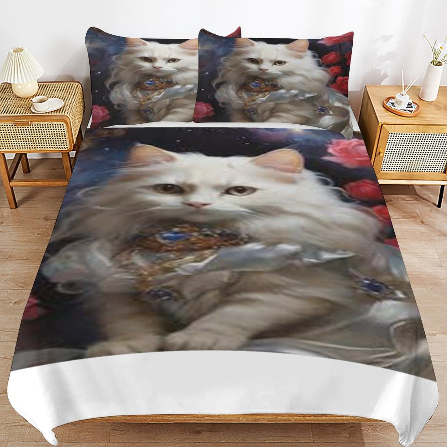 3-Piece Bedding Set-86"×70"/ 218×177cm (Dual-sidede Printing)