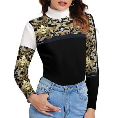 Women Long Sleeve Turtleneck Sweater MY08 (All-Over Printing)