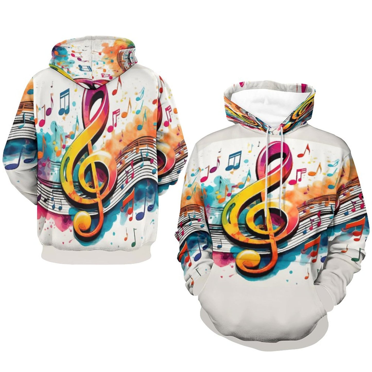MUSIC GRAFFITI Women's Hoodie-SMALL-3XL