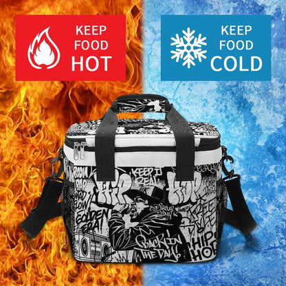 30 Can Collapsible Insulated Cooler Bag with Shoulder Strap(All-Over Printing)