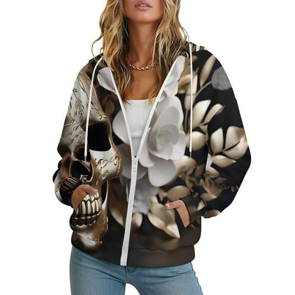 Women's Full Zip Hoodie(All-Over Printing)