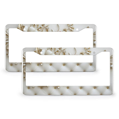 License Plate Frames with 2 Round Holes (1 Pair)