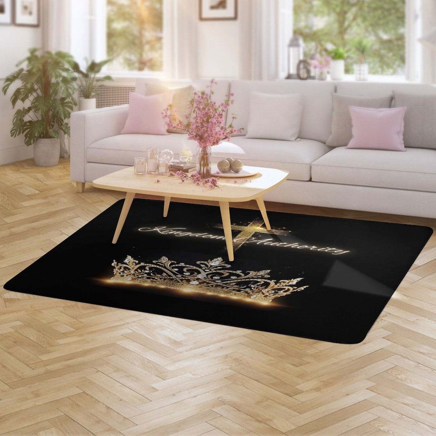 5x3' Coral Velvet Floor Mat for Home-60"x40"