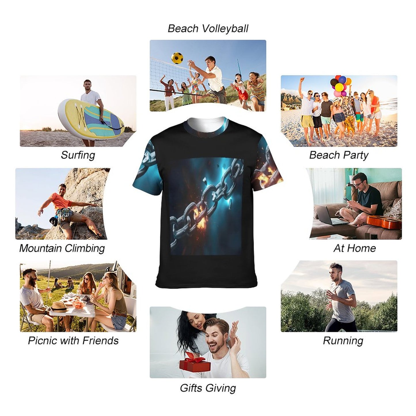 Men's T-Shirt Short Sleeve-SMALL-3XL
