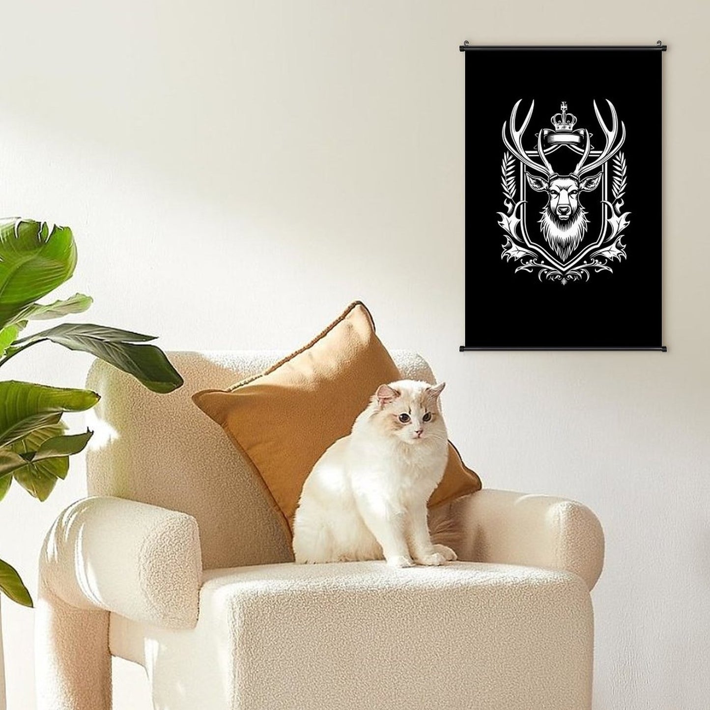 Canvas Hanging Poster with Scrolls-16"x24"/ 40x60cm