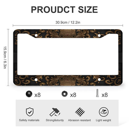 License Plate Frames with 4 Round Holes (1 Pair)