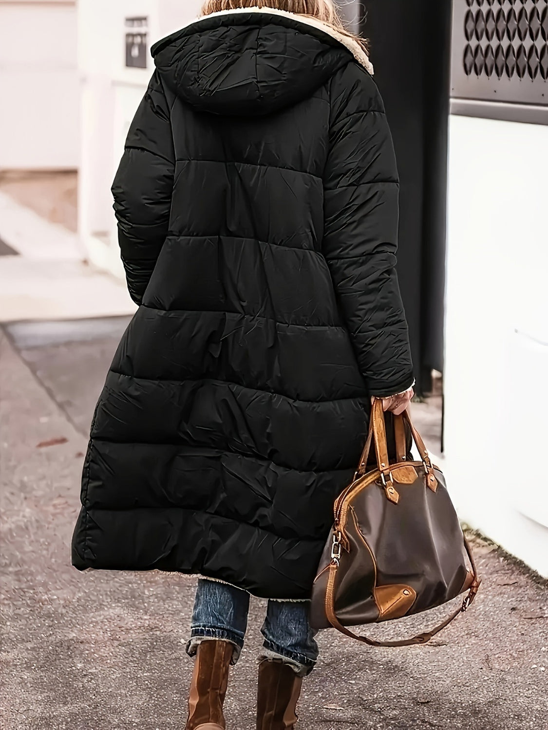 Full Size Zip Up Hooded SHERPA REVERSIBLE Coat (burgundy/black/brown/blue/grey/green)-SMALL-5XL