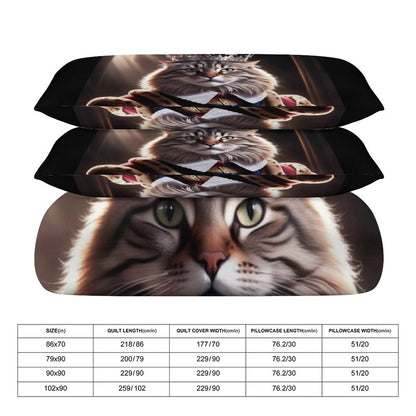 3-Piece Bedding Set-102"x90"/ 259x229cm (Dual-sided Printing)